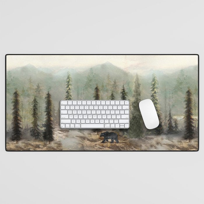 Mountain Black Bear Desk Mat Gallery Image 1