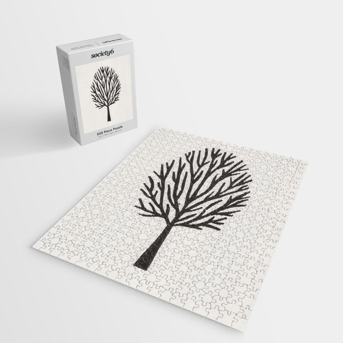 Linocut Tree #3 Jigsaw Puzzle Gallery Image 2
