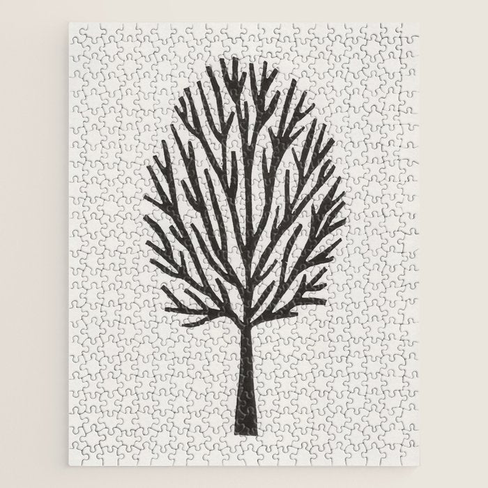 Linocut Tree #3 Jigsaw Puzzle Gallery Image 1