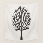 Linocut Tree #3 Wall Tapestry Gallery Image 4