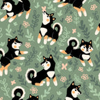 Playful Black And Tan Shiba Inu Pattern Coffee Mug Gallery Image 2