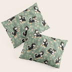 Playful Black And Tan Shiba Inu Pattern Pillow Sham Gallery Image 3