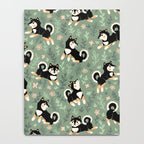 Playful Black And Tan Shiba Inu Pattern Notebook Gallery Image 4