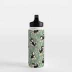 Playful Black And Tan Shiba Inu Pattern Water Bottle Gallery Image 3
