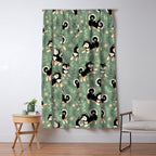 Playful Black And Tan Shiba Inu Pattern Window Curtain Gallery Image 5