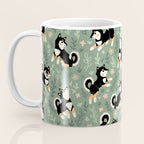 Playful Black And Tan Shiba Inu Pattern Coffee Mug Gallery Image 3