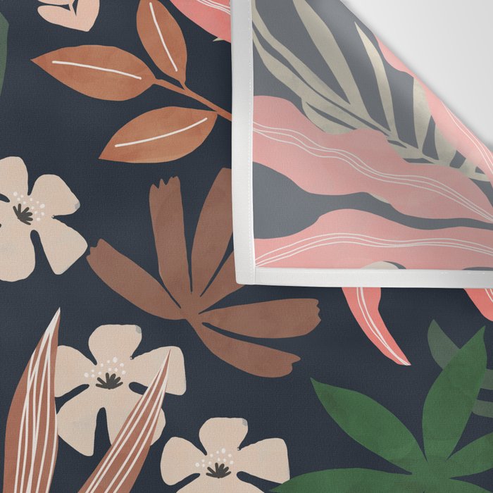 Dark Bohemian Tropical Charm Wall Tapestry Gallery Image 3