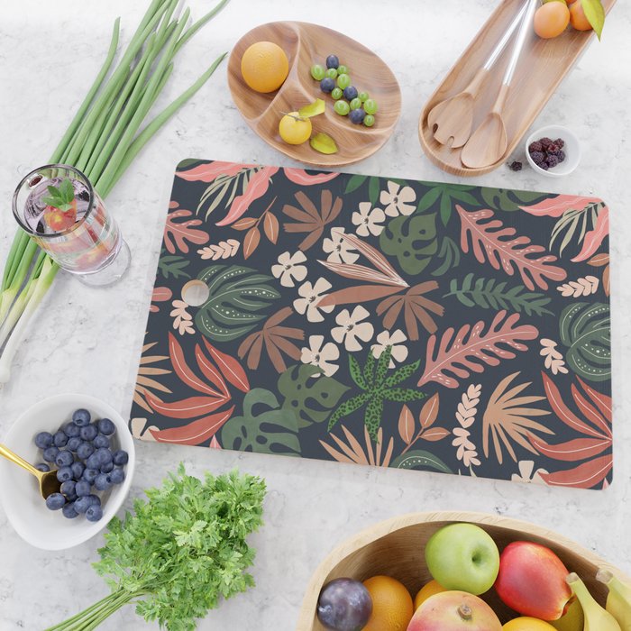 Dark Bohemian Tropical Charm Cutting Board Gallery Image 2