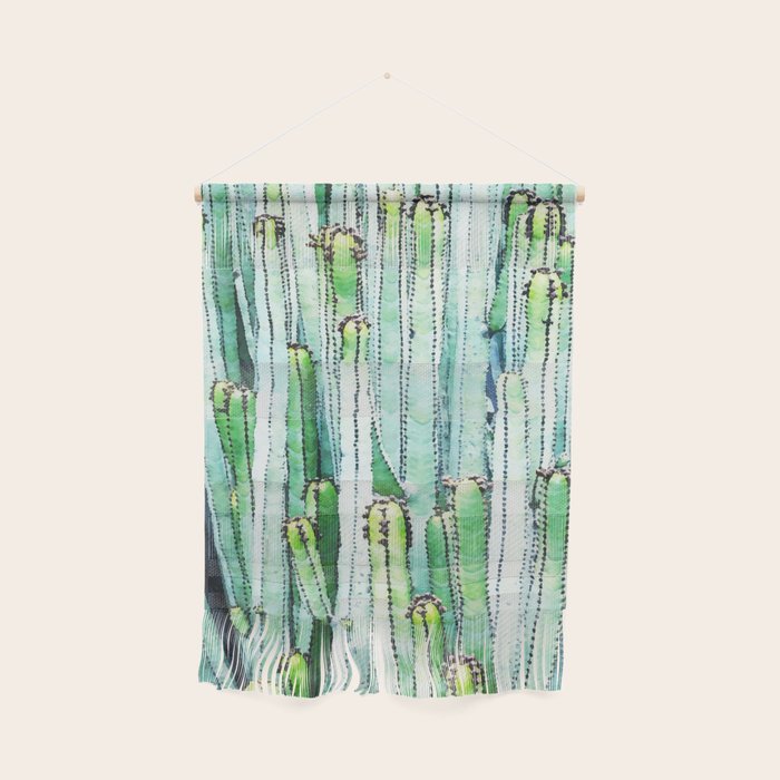 Lost Cactus, Watercolor Nature Painting, Botanical Neutral Illustration Minimal Drawing Jungle Wall Hanging Gallery Image 1