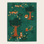 Foxes Playing in the Emerald Forest Poster Gallery Image 4