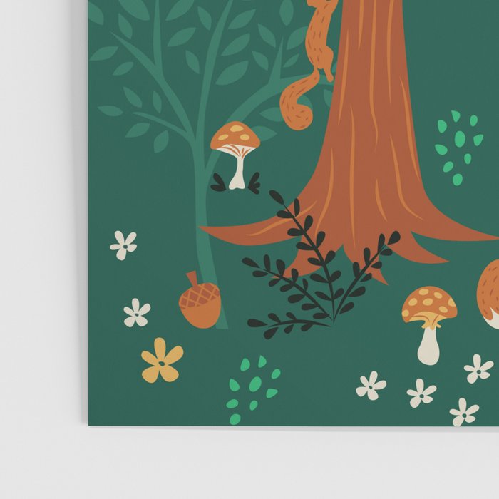 Foxes Playing in the Emerald Forest Poster Gallery Image 3