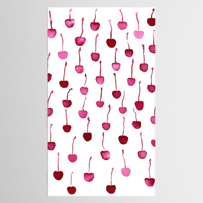 Watercolor Cherries Tablecloth Gallery Image 2