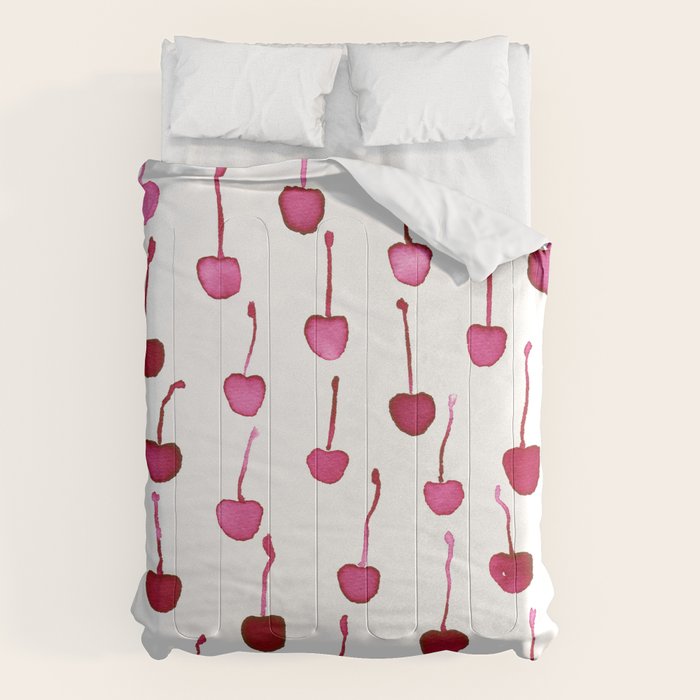 Watercolor Cherries Comforter Gallery Image 1