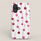 Watercolor Cherries iPhone Case Gallery Image 1