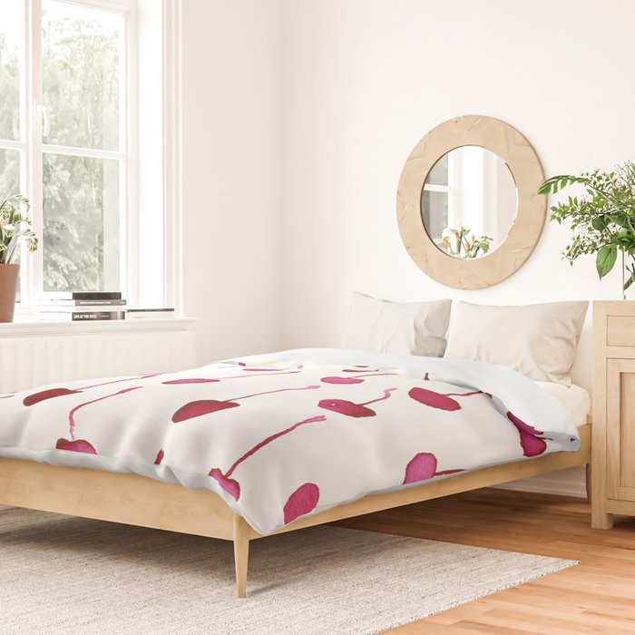 Watercolor Cherries Duvet Cover Gallery Image 2