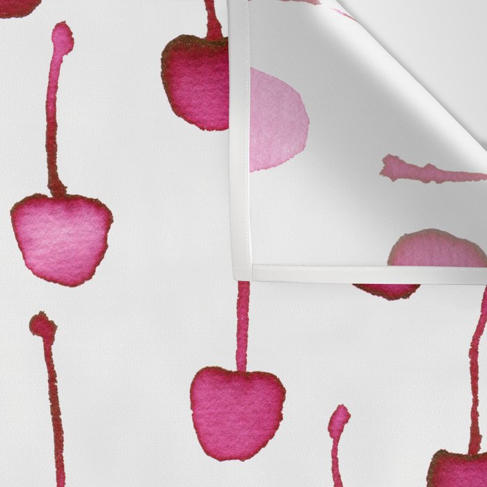 Watercolor Cherries Wall Tapestry Gallery Image 3