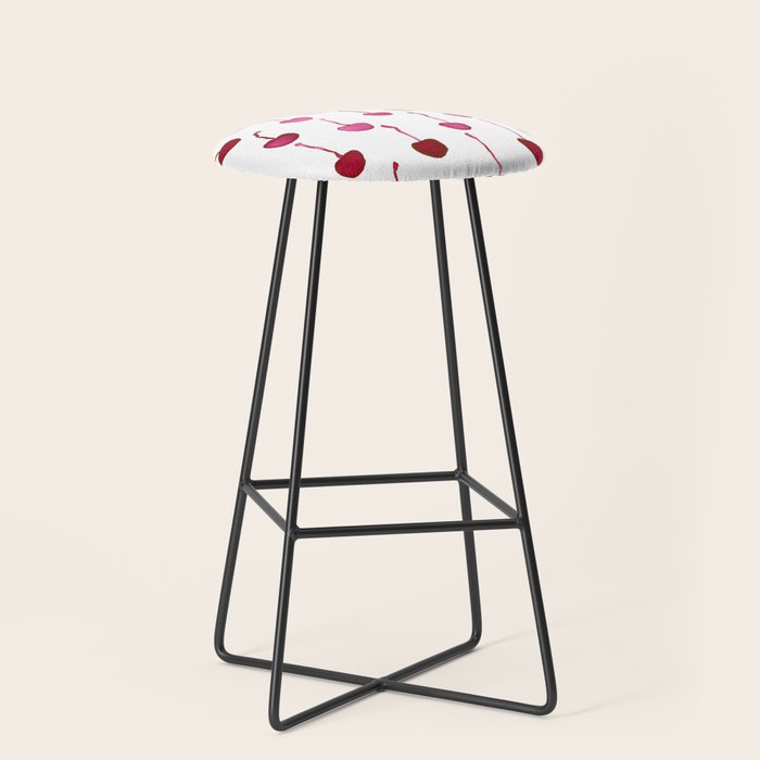 Watercolor Cherries Stool Gallery Image 1