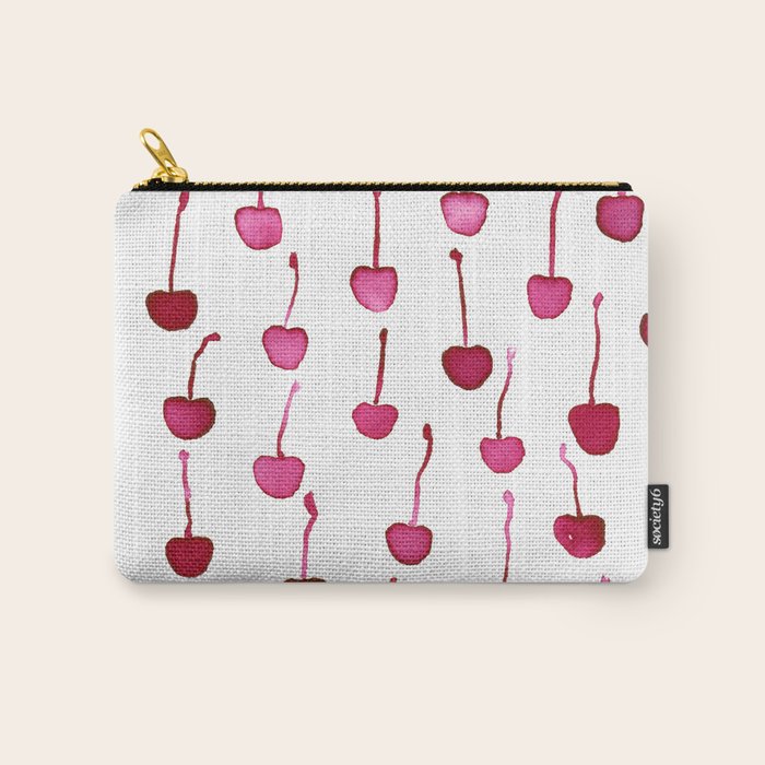 Watercolor Cherries Carry All Pouch Gallery Image 1