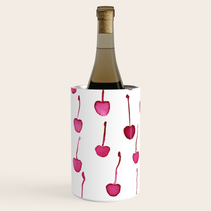 Watercolor Cherries Wine Chiller Gallery Image 1