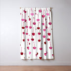 Watercolor Cherries Window Curtain Gallery Image 3