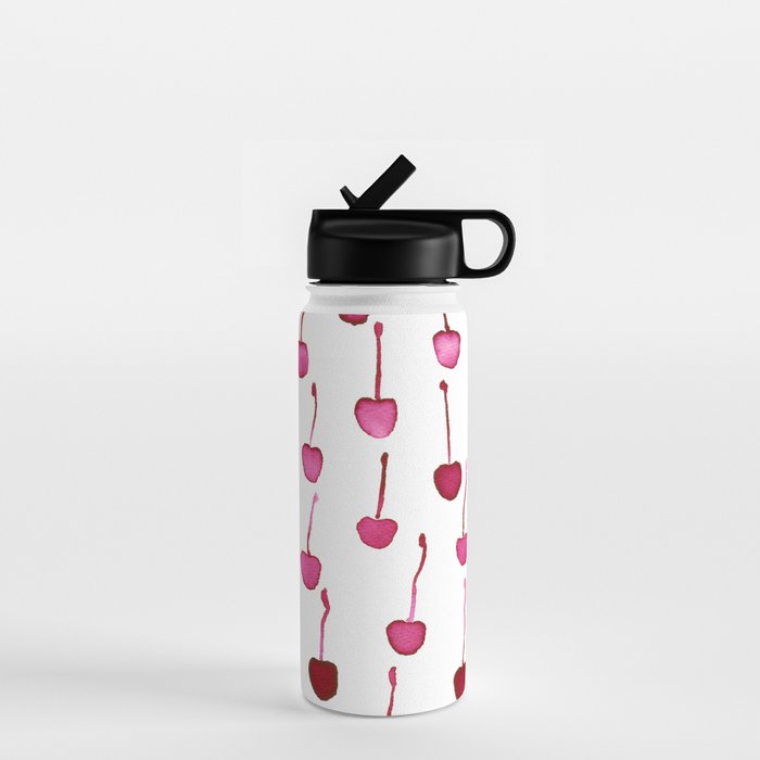 Watercolor Cherries Water Bottle Gallery Image 1