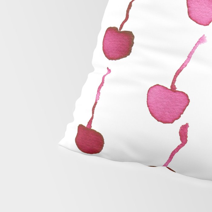 Watercolor Cherries Pillow Sham Gallery Image 4