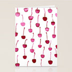 Watercolor Cherries Stationery Card Gallery Image 2