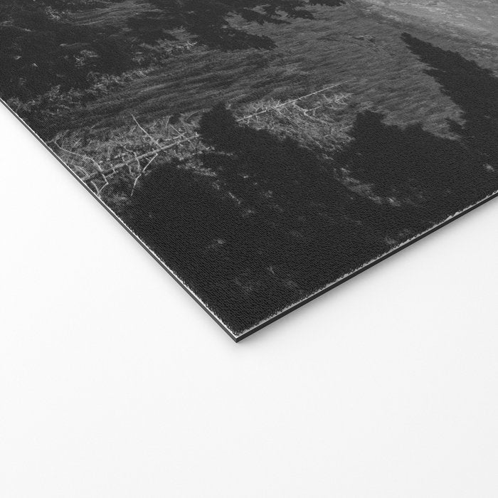Snow Capped Sierras - Black and White Nature Photography Welcome Mat Gallery Image 2