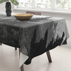 Snow Capped Sierras - Black and White Nature Photography Tablecloth Gallery Image 3