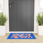 Rose Bud & Azure Blue: Matisse Paper Cutouts 02 Welcome Mat Gallery Image 3
