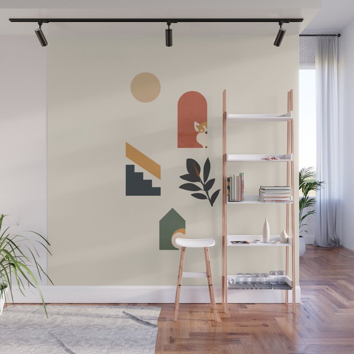 Hide and Seek Corgi Wall Mural Gallery Image 1