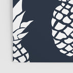Tropical, Pineapples, Navy Blue ad White Poster Gallery Image 3