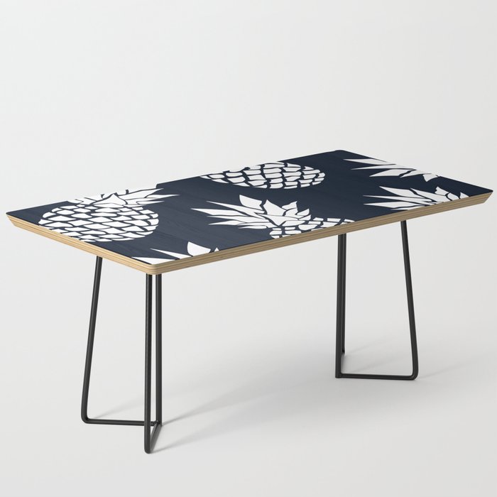 Tropical, Pineapples, Navy Blue ad White Coffee Table Gallery Image 1