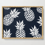 Tropical, Pineapples, Navy Blue ad White Serving Tray Gallery Image 1