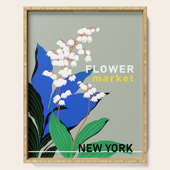 Flower Market New York Serving Tray Gallery Image 1