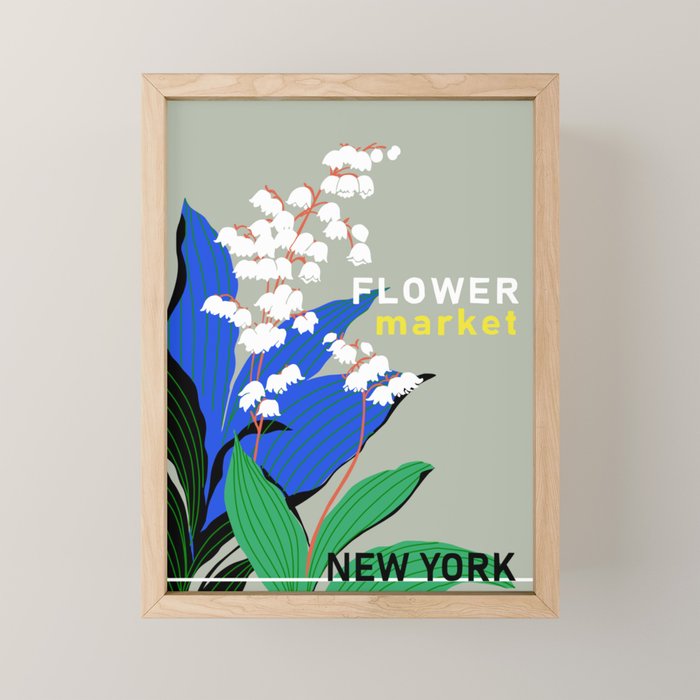 Flower Market New York Mini Art Print Gallery Image 1