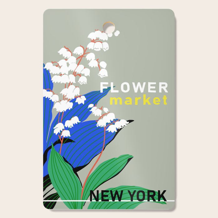 Flower Market New York Cutting Board Gallery Image 1