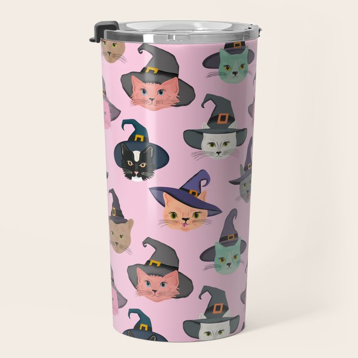 Witchy Kitties - Halloween Cats Travel Mug Gallery Image 3