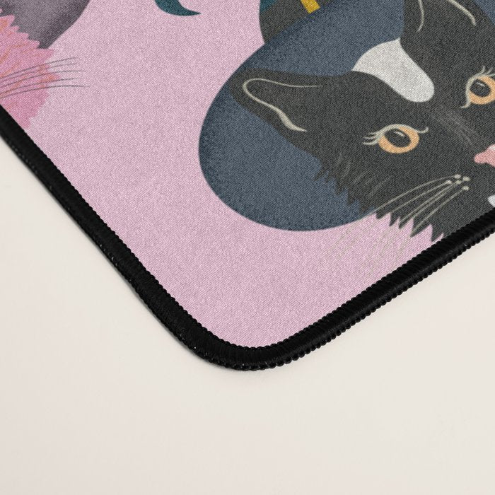 Witchy Kitties - Halloween Cats Desk Mat Gallery Image 4