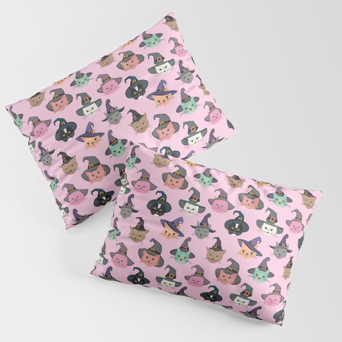 Witchy Kitties - Halloween Cats Pillow Sham Gallery Image 1