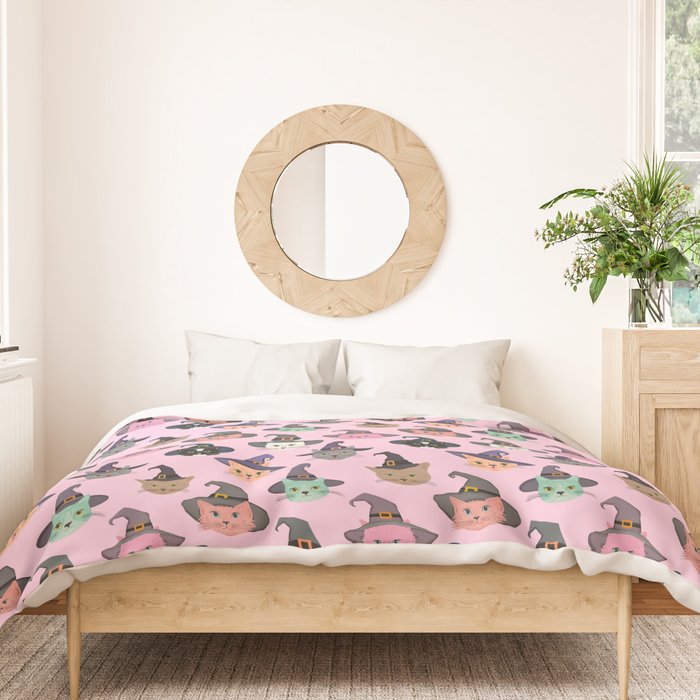 Witchy Kitties - Halloween Cats Duvet Cover Gallery Image 3