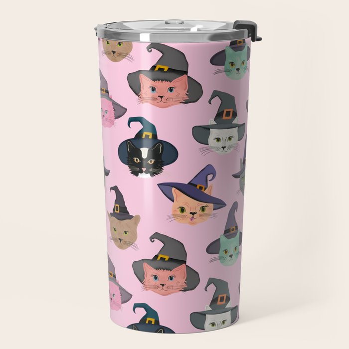 Witchy Kitties - Halloween Cats Travel Mug Gallery Image 2
