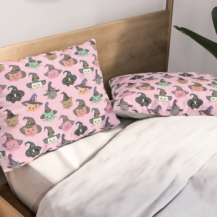 Witchy Kitties - Halloween Cats Pillow Sham Gallery Image 2