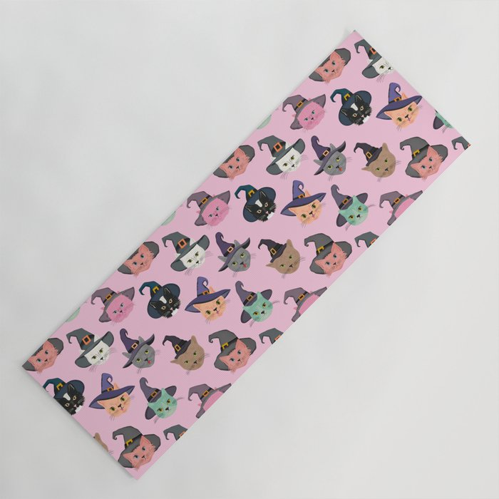 Witchy Kitties - Halloween Cats Yoga Mat Gallery Image 1