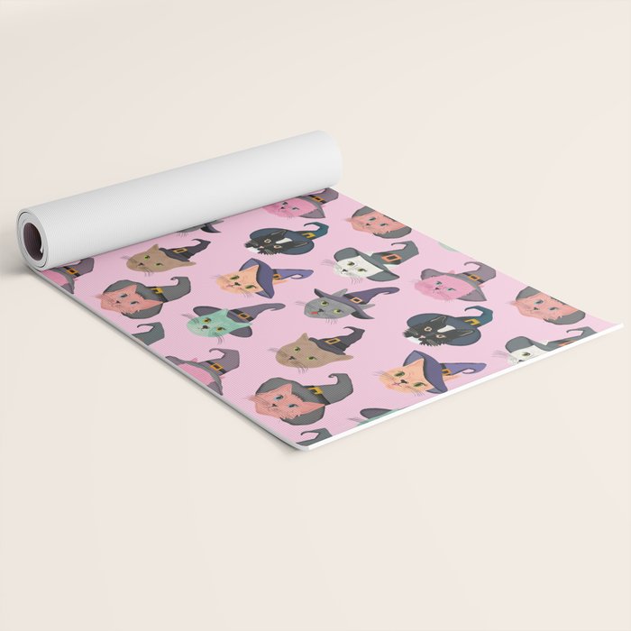 Witchy Kitties - Halloween Cats Yoga Mat Gallery Image 2