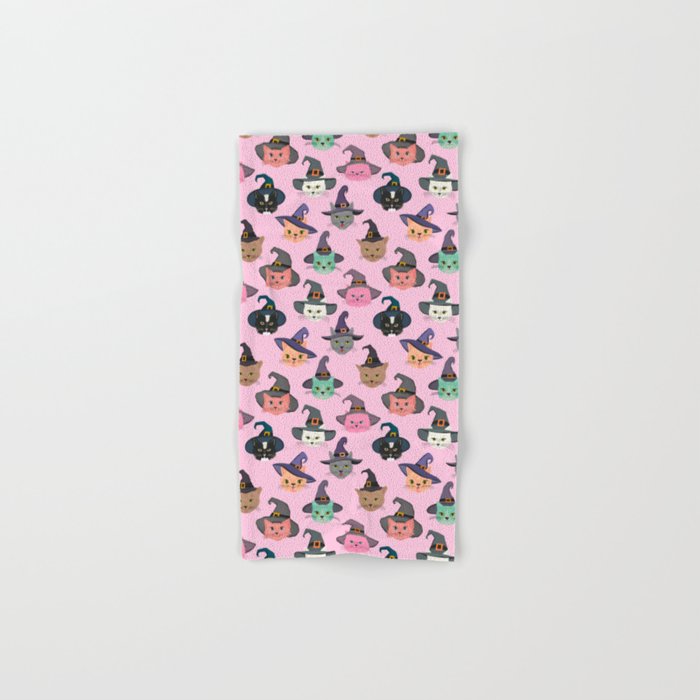 Witchy Kitties - Halloween Cats Bath Towel Gallery Image 1