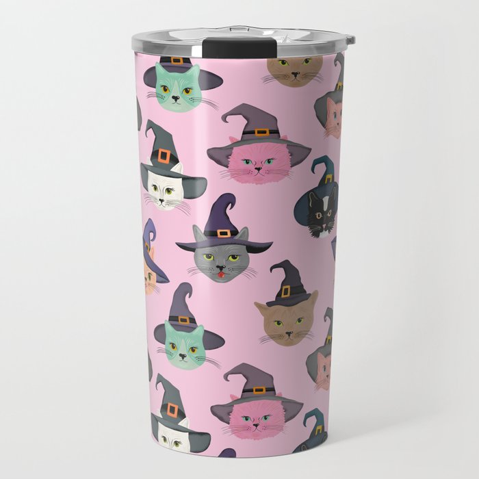 Witchy Kitties - Halloween Cats Travel Mug Gallery Image 1