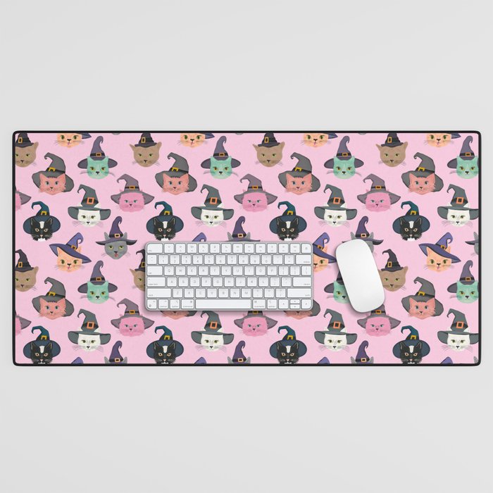 Witchy Kitties - Halloween Cats Desk Mat Gallery Image 1