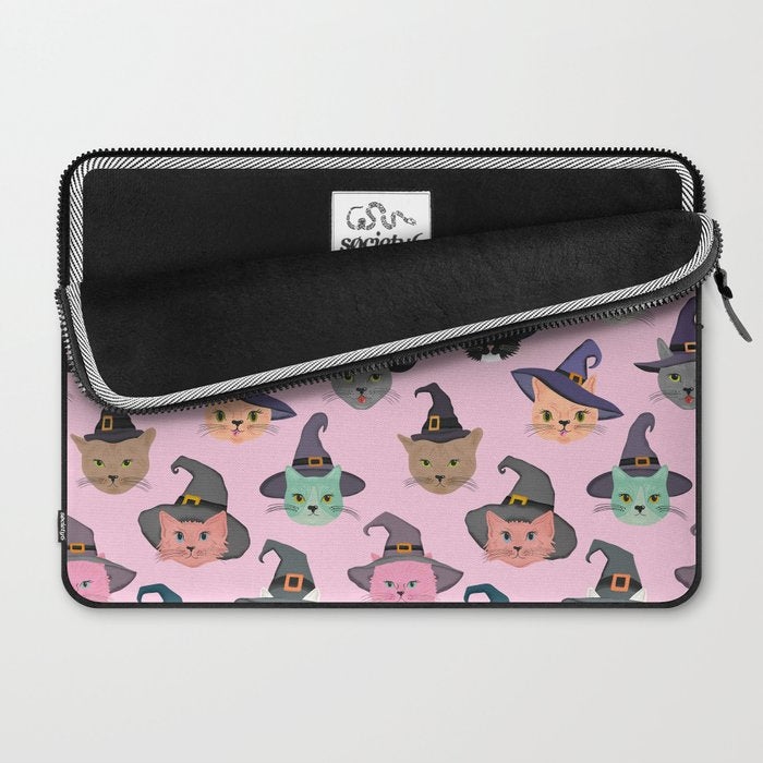 Witchy Kitties - Halloween Cats Laptop Sleeve Gallery Image 2