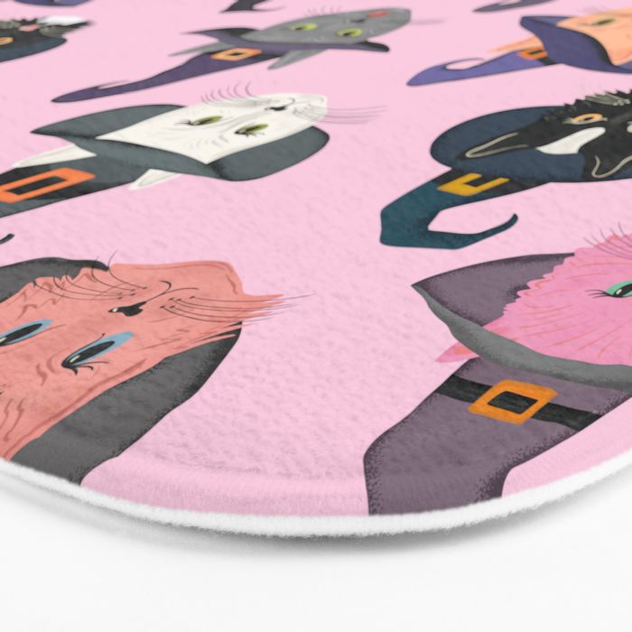 Witchy Kitties - Halloween Cats Bath Mat Gallery Image 3